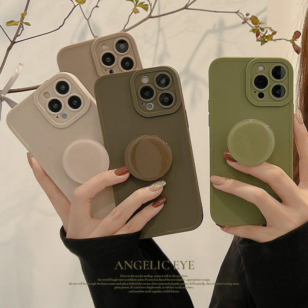 乐天商城 - 【特別クーポン！】iPhoneケース 韓国 可愛い くすみ系 おしゃれ グリップ アイフォン スマホケース iPhone ケース くすみカラー リング付き 落下防止 スマホリング iPhone15 iPhone14 iPhone13 iPhone12 iPhone11 iPhoneケース シンプル シリコン ストラップ