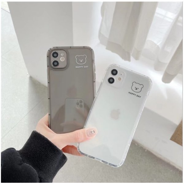 iphoneケース 韓国 大人可愛い アイフォンケース iphone 13 iphone13ケース iphone12pro ケース アイフォン13 ケース カバー おしゃれ かわいい 韓国iphone12 くま クリア シンプル ベア アイフォン