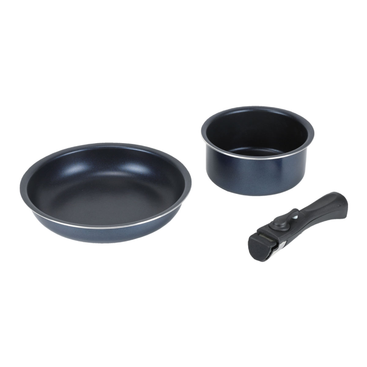 [スーパーSALE特価!]【箱訳あり商品】パール金属 クックウェア 3点セット ダイヤモンドコート IH対応 オーブン対応 スタックアルファ HB-6001 フライパン フライパンセットのサムネイル