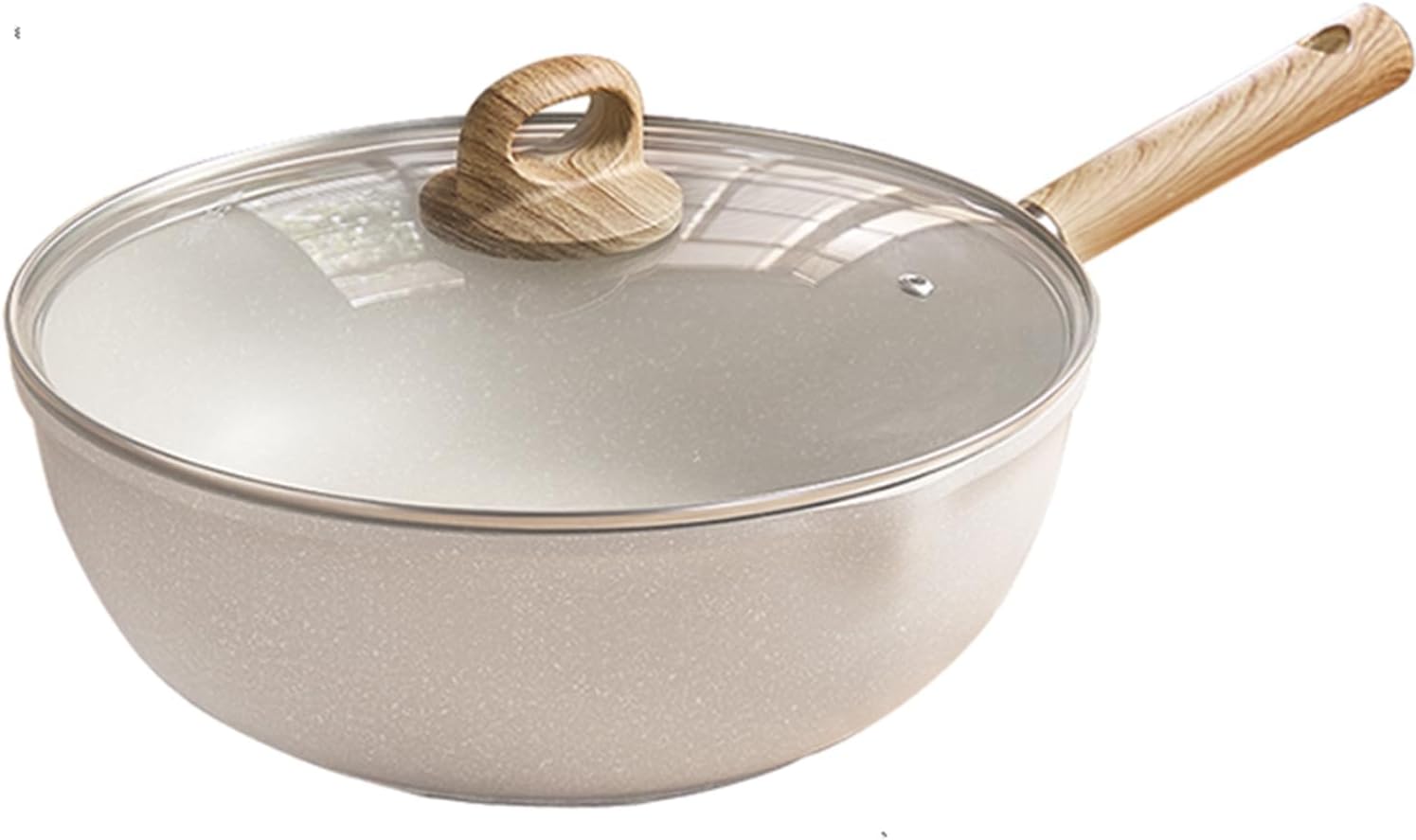 OBSESSION フライパン 深型 24/26/28/30cm セラミックコーティング 蓋付き PFOA PFOS フリー マーブルコート ず手入れ簡単 ih対応 オール熱源対応 こびりつきにくい 高熱効率