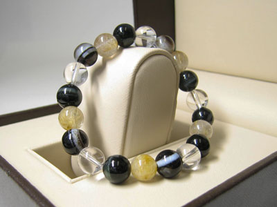 天然石 ブレスレット ルチル 南アフリカ産ホークスアイ チベット産天眼石 AAAAA10ミリ玉パワーストーン レディース メンズ ギフト プレゼント 贈り物 男...