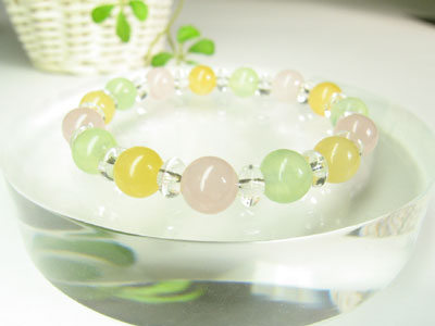 天然石 パワーストーン ブレスレット ローズクォーツ イエローカルサイト プレナイト 水晶 AAA パワーストーン レディース メンズ ギフト プレゼント 贈り...