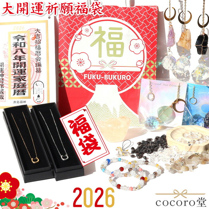 天然石 パワーストーン 送料無料 福袋 2026 選べるブレス 午 干支ストラップ 開運祈願セット 水晶 ルチルクォーツ モリオン 馬蹄 馬 ネックレス 浄化 ...