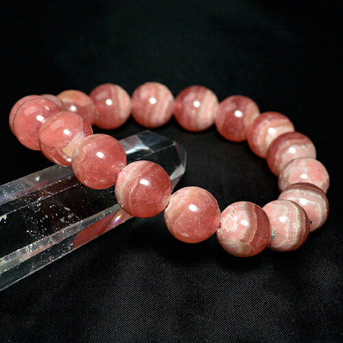 天然石 最高級5Aグレード 【次回入荷未定】アルゼンチン産インカローズ（ロードクロサイト）ブレスレット11mm玉 内周：約17cm ※サイズ調整可レディース メンズ 勝負 恋愛パワーストーン (90)【メール便不可】 〇P12〇 ギフト プレゼント 贈り物 男性