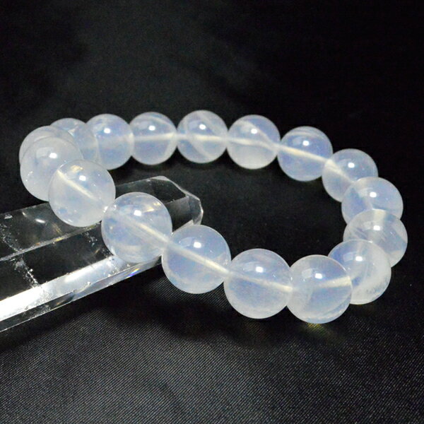 天然石 最高級グレード【数量限定】ヒマラヤ産 ヒマラヤ ブルームーンクォーツ ブレスレット12mm玉 内径:約17cm ※サイズ調整可レディース メンズ 勝負 ...