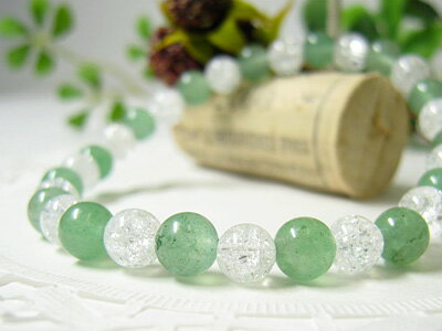 天然石 ブレスレット アベンチュリン クラック水晶 6ミリパワーストーン レディース メンズ ギフト プレゼント 贈り物 男性 女性 男 女 誕生日 ラッピング...