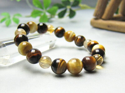 【10%OFF】天然石 ブレスレット 【数量限定】ゴールデンタイガーアイ ミックスゴールデンタイガーアイ ルチルクォーツ シトリンパワーストーン レディース メ...