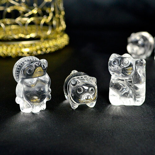 天然石 3種類から選べる 水晶 置物 たぬき 招き猫 ぶたレディース メンズ 勝負 恋愛参考サイズ:重さ:約8〜10gパワーストーン ギフト プレゼント 贈り物...