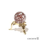 天然石 パワーストーン 【現品限り】 レッドブラウン ルチルクォーツ 丸玉 置き物 ※金台座付き サイズ:直径約18mm 重さ:約9g レディース メンズ 勝負 恋愛 【メール便不可】
