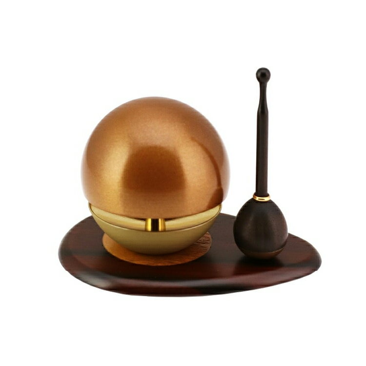 【おりん】たまゆらりん18色付（ブラウン） 黒檀 3点セット【おりん おりんセット リン台 黒檀 りん棒 日本製 高級 専門店】