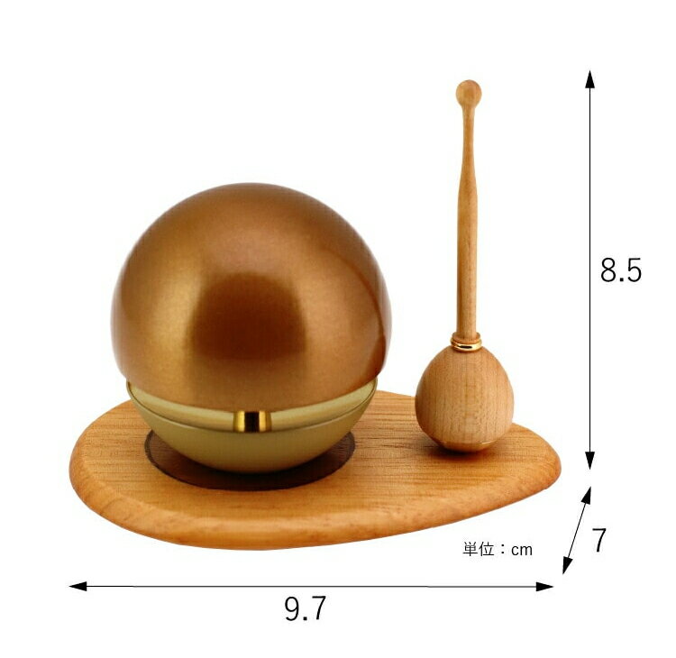 【おりん】たまゆらりん18色付（ブラウン） メープル 3点セット【おりん おりんセット リン台 メープル りん棒 日本製 高級 専門店】