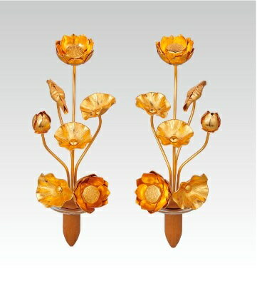 【常花】七本立て(1対)【常花 日本製 アルミ製 仏具 高級 専門店 】