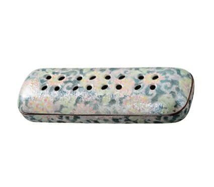 【寝かせる線香皿】花摘 色唐草（有田焼/大）【香炉 線香立 日本製 有田焼 寝かせ香炉 高級 陶磁器 専門店】(3)