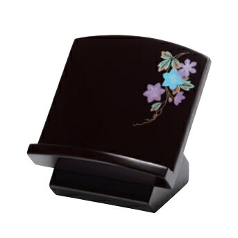 Rakuten - 【過去帳台】木製座り見台『タメ 鉄仙蒔絵』3.0【過去帳 過去帳台 日本製 蒔絵 見台 高級 専門店】