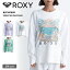 全品10％OFF券配布 ROXY/ロキシー レディース 長袖 ラッシュガード Tシャツ DRINK THE WAVE RASH 2024 SPRING RLY241039 UVガード UVカット ロンT ロング丈 オーバーサイズ ブランド 水着 海水浴 正規品 プール 女性用