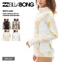 ビラボン レディース ジップ フード 長袖 ラッシュガード ラッシュパーカー おしゃれ かわいい 体型カバー UVカット BE013-860 BILLABONG...