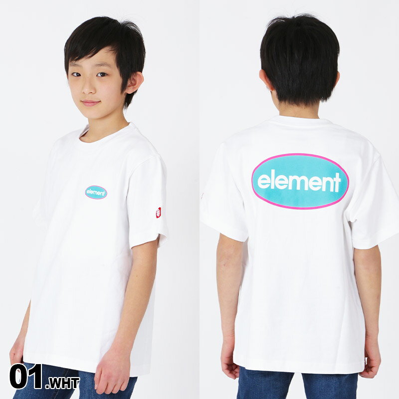 全品10%OFF券配布中 ELEMENT エレメント キッズ 半袖 Tシャツ BA025-300 ロゴ トップス ティーシャツ クルーネック ジュニア 子供用 こども用 男の子用 女の子用