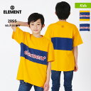 エレメント ELEMENT キッズ 半袖 Tシャツ BA025-305 ロゴ クルーネック トップス ティーシャツ ジュニア 子供用 こども用 男の子用 女の子用