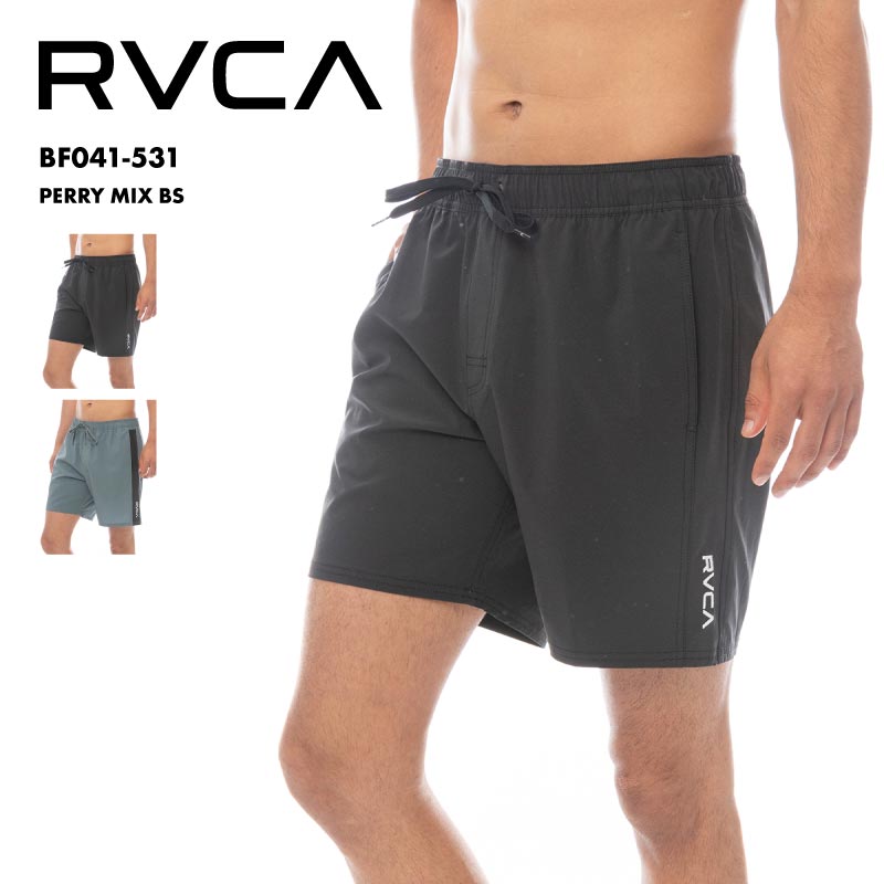 RVCA/ルーカ メンズ サーフパンツ PERRY MIX BS 25 SPRING BF041-531 ボードショーツ 水着 サーフィン ビーチ プール ウエストゴム ファスナー付ポケット ドローコード ブランド ロゴ 男性用