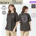 ROXY ロキシー レディース 半袖 Tシャツ PEANUTS コラボ RST231089 バックプリント トップス ティーシャツ スヌーピー 女性用