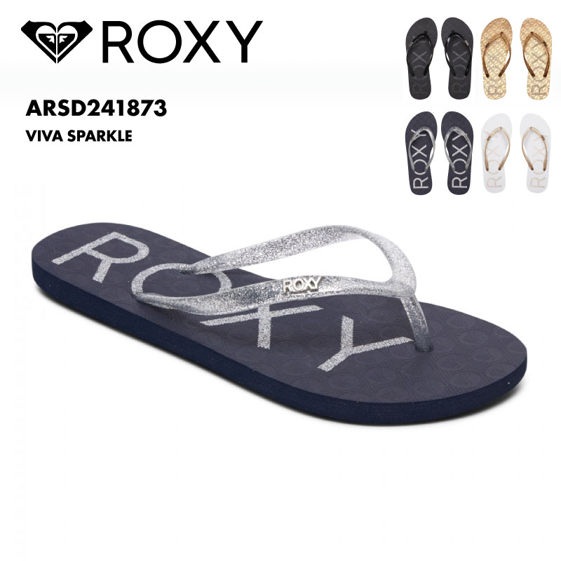 全品10％OFF券配布 ROXY/ロキシー レディース ビーチサンダル VIVA SPARKLE 2024 SPRING ARSD241873 シンプル ビーサン サンダル ビーチ ロゴ ブランド おしゃれ ギフト プレゼント 女性用