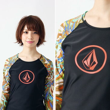 VOLCOM/ボルコム レディース 長袖 ラッシュガード Tシャツタイプ O0311607 ティーシャツ 水着 みずぎ UVカット 紫外線カット UPF50+ 女性用 人気 ブランド おしゃれ