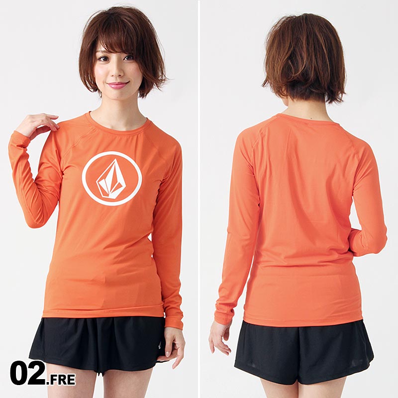 VOLCOM/ボルコムレディース長袖ラッシュガードTシャツタイプO4211505ティーシャツ水着みずぎUVカット紫外線カットUPF50+女性用人気ブランドおしゃれ