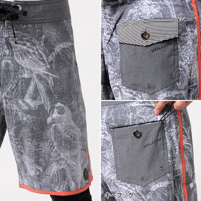 VOLCOM/ボルコムメンズサーフパンツA0811519ボードショーツ水着サーフショーツひざ丈グレー男性用人気ブランドおしゃれ