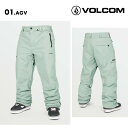VOLCOM/ボルコム メンズ レディース ユニセックス スノーパンツ ミントグリーン ライトグリーン Lサイズ GORE-TEX PANT G1352505 スノーボード スキー ゴアテックス スノボウェア スキーウェア ボトムス リラックスフィット バックポケット カーゴポケット 男性用 《MDW》