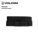 VOLCOM/ボルコム メンズ ベルト MODSTONE WEB BELT 2025 SPRING D5912501 ウェブベルト 丈夫 ミニマル ボトルオープナー付き デボス加工 シンプル かっこいい おしゃれ ブランド ロゴ 男性用
