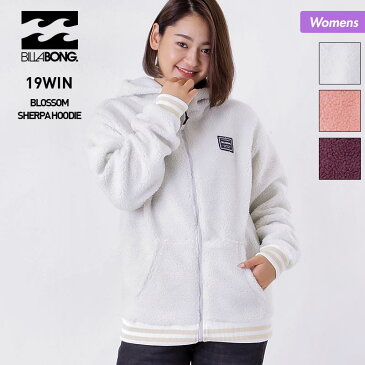 全品エントリーP10倍 BILLABONG/ビラボン レディース 長袖 ジップアップ パーカー AI01L-001 アウター ボアフリース もこもこ ジップパーカー フードパーカー 女性用