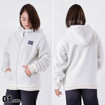全品エントリーP10倍 BILLABONG/ビラボン レディース 長袖 ジップアップ パーカー AI01L-001 アウター ボアフリース もこもこ ジップパーカー フードパーカー 女性用