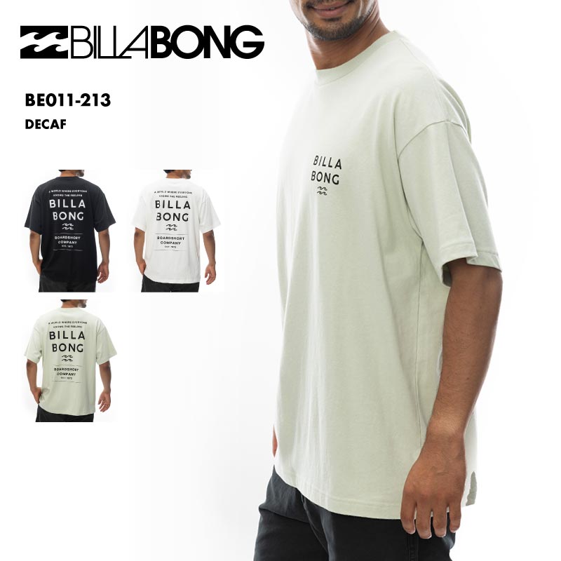 BILLABONG/ビラボン メンズTシャツ DECAF 2024 SPRING BE011-213 半袖 Tシャツ ティーシャツ クルーネック オシャレ コットン 新作 ロゴ ブランド 男性用 《OTMSS》 《☆》 型落ち アウトレット