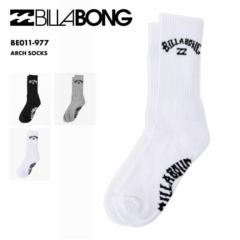 BILLABONG/ビラボン メンズ ソックス ARCH SOCKS 2024 SPRING BE011-977 靴下 ビラボンソックス リブソックス リブ靴下 ブランド ロゴ 男性用 《OTMSS》 《☆》 型落ち アウトレット