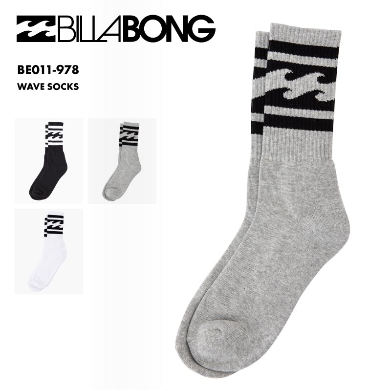 BILLABONG/ビラボン メンズ ソックス WAVE SOCKS 2024 SPRING BE011-978 靴下 リブソックス リブ靴下 ブランド ロゴ 男性用 1