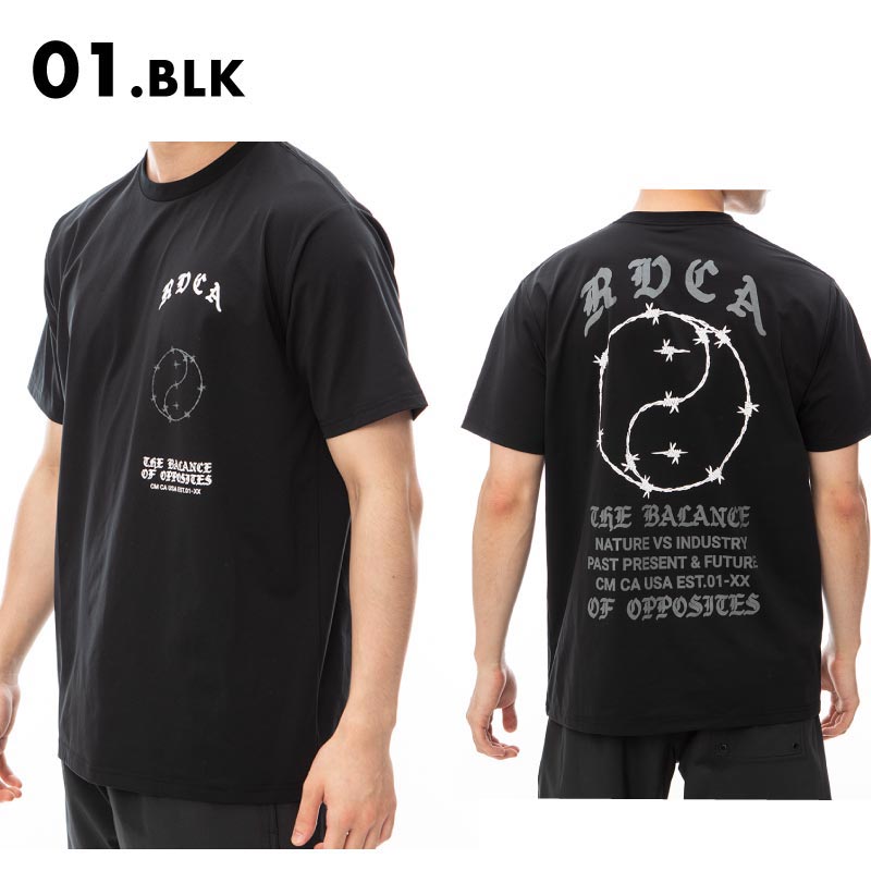 RVCA/ルーカ メンズ 半袖 ラッシュガード VA BARB SURF SS 2024 SPRING BE041-803 ...