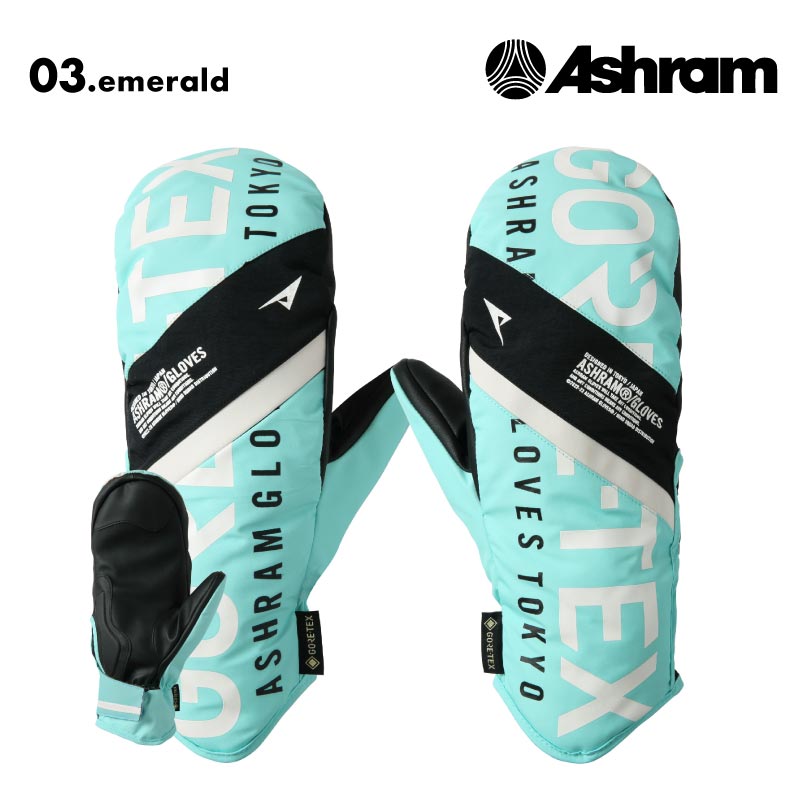 全品エントリーP5倍 ASHRAM/アシュラム メンズ GORE-TEX ミトングローブ PROFILE LOGO MITT 2024-25 SNOW PROFILE LOGO MITT スノーボード スキー 防寒 手袋 防寒 スポーティー パスケース 衝撃軽減パッド ゴアテックス 正規品 男性用 型落ち アウトレット
