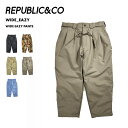 Republic & Co/リパブリック メンズ スノーウェア パンツ WIDE EAZY PANTS 2024-25 SNOW WIDE_EAZY スノボウェ...