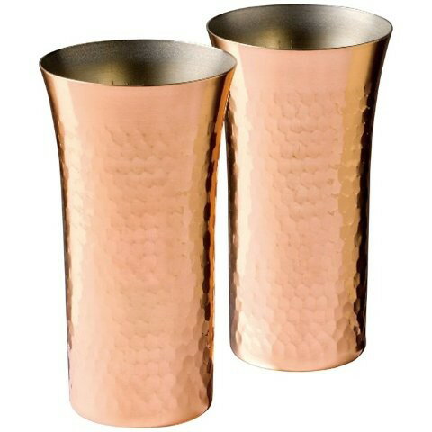 【ギフト】 アサヒ 食楽工房 CNE926C 純銅鎚目一口ビール160ml2客セット 4114-108