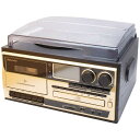 【対象ショップ限定!抽選で最大100%ポイントバック】【ギフト】 クマザキエイム レトロサウンド AR-01G オールインワン・レコードプレーヤー 4161-068