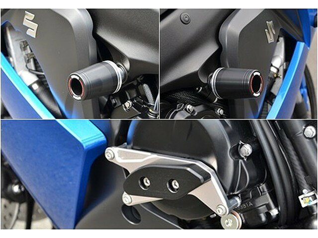 アグラス Rスライダーフレームφ50ロゴ＋ジェネA WHT GSX-S1000／F (342-302-007X)