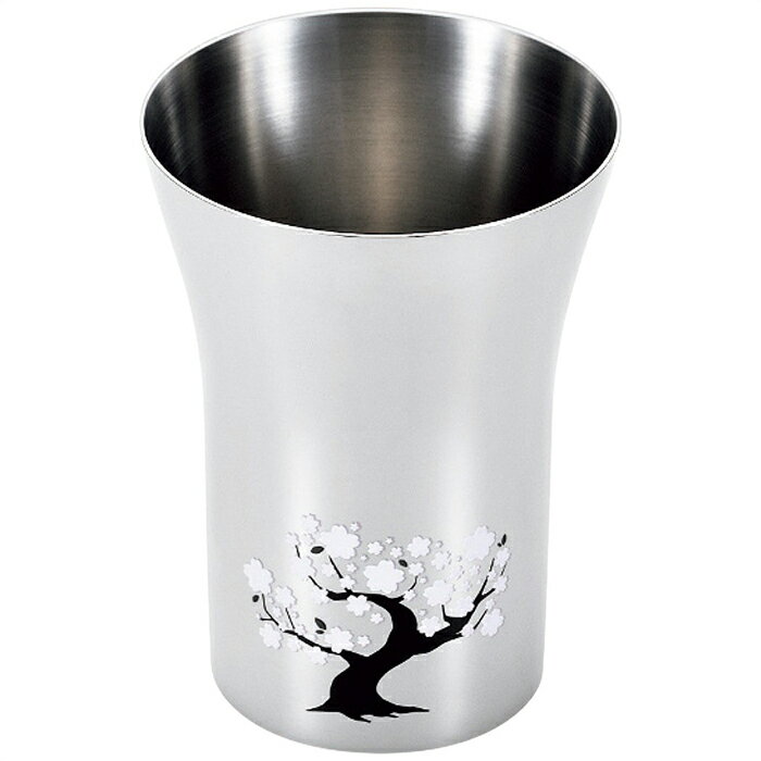 よこやま 燕熟の技 感温ステンレスタンブラー300ml 桜 EJK-300（桜）