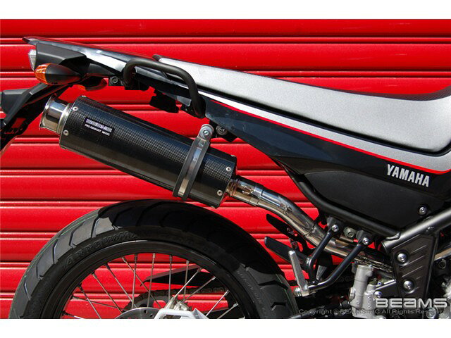 XT250X：〜2007(BA-DG11J) マフラー BEAMS ビームス SS300 アップタイプ カーボン スリップオン B215-08-004