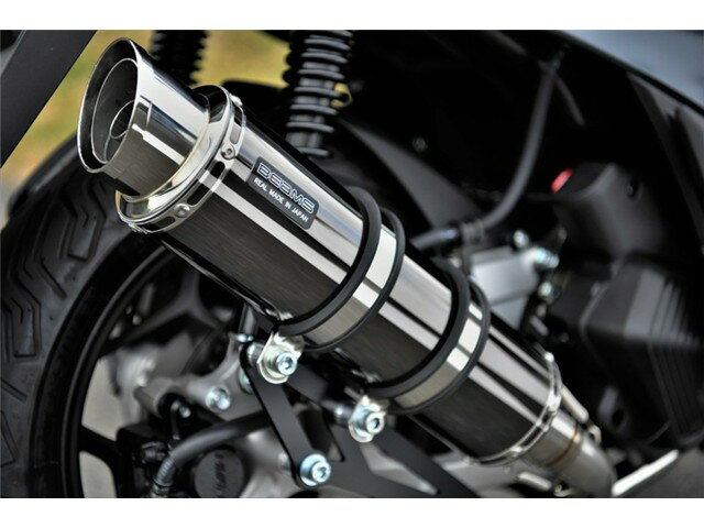 PCX125：2021〜(2BJ-JK05) マフラー BEAMS ビームス R-EVO2 スーパーメタルブラック フルエキゾースト G195-54-005