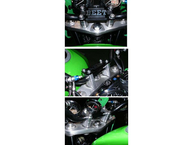 ※画像はイメージとなります。別なカラーを参考に掲載している場合があります。ZRX1100 1200 DAEG ハンドルポストKIT・ ノーマルハンドルポストと交換して視覚的にドレスUPが見込めるハンドルポストKIT です。・ ブレース無しKIT とブレース付きKIT（ブラック・ゴールド）の3 種類をラインアップ・ M10ボルト、ブラケットの追加によって2ポジション可変タイプ、およびオプショントップブリッジへのバージョンUP が可能。ブレース無しKIT 品番 0605-K48-00 JAN コード 4582346458081ブレース付き(ブラック)KIT 品番 0605-K48-04 JAN コード 4582346458098ブレース付き(ゴールド)KIT 品番 0605-K48-10 JAN コード 4582346458104在庫状況について当店では複数店舗で同時販売を行っているため、ご注文いただいた時点で他店が先に完売し、在庫切れとなる場合がございます。今後の入荷予定を確認し、入荷が困難と判断した場合は、誠に勝手ながらご注文をキャンセルさせていただくことがございます。在庫管理について出来る限りリアルタイム更新を心がけておりますが、実際の在庫が反映されないことがございます。万が一、欠品となった場合はご容赦いただけますようお願いいたします。価格変動についてメーカーの価格は常に変動しているため、ご注文後に価格変更が判明した場合は、改めてご連絡させていただくことがございます。商品情報について商品ページ作成時には細心の注意を払っておりますが、稀に商品説明や価格に誤記がある場合がございます。誤記が確認された場合は、ご購入後であってもご連絡の上、やむを得ずご注文をキャンセルさせていただくことがございます。予めご了承ください。メーカー欠品・販売中止時の対応メーカー欠品や販売中止、仕様変更等により、ご用意できない場合もございます。その際はご注文をご連絡の上、キャンセルまたは内容変更にて対応させいただきます。また、欠品が長期化する場合は、納期につきまして事前にお問い合わせの上、ご案内いたします。