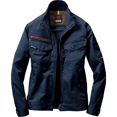 BURTLE バートル ストレッチジャケット 長袖ジャケット 秋冬 Sサイズ ネイビー ユニセックス 作業着 7051-3-S