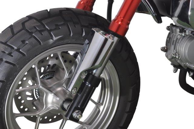 【抽選で最大100％ポイントバック】af アフ 旭風防 メッキフロントフォークカバー HONDA モンキー125(2BJ-JB02/8BJ-JB03) カラークロームメッキ MK-05