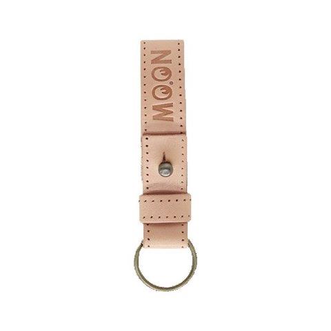 【抽選で最大100％ポイントバック】ORIONACE オリオンエース MOONEYES Leather Button Stud キーリング 11.5cm TAN MKR-151-TAN