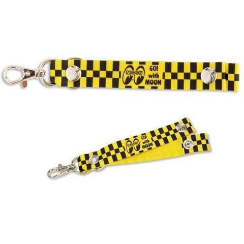 【抽選で最大100％ポイントバック】ORIONACE オリオンエース MOONEYES MOON Checker キーフック 全長17.5x幅 2cm YE MKR-168-YE
