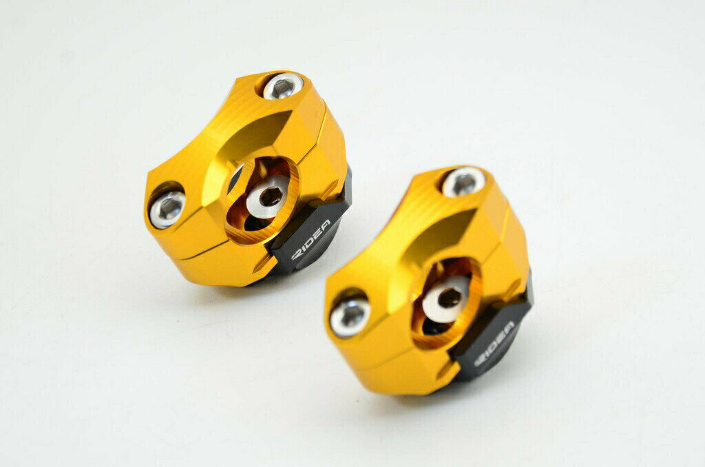 【抽選で最大100％ポイントバック】RIDEA リデア ハンドルバーライザー HRS-22-GD(カラー:ゴールド) Φ22.2ハンドル 汎用 RIOT00635